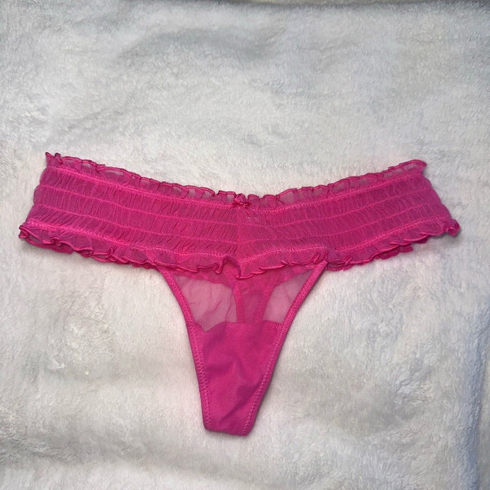 Pink Ruffle Women's Thong from Victoria’s Secret